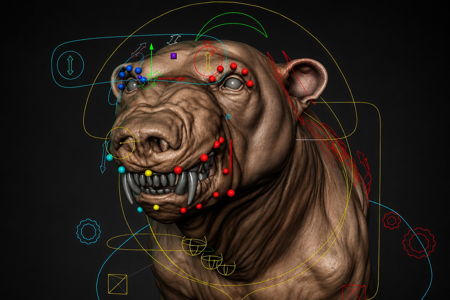 Character and creature rigging